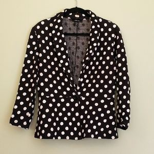 Peplum polka dot blazer